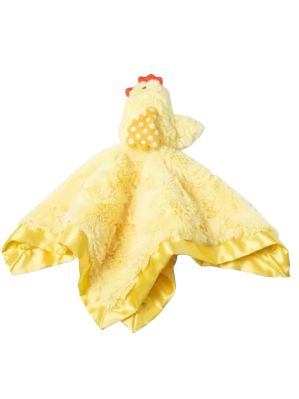 Cloud Island Plush Chicken Lovey Satin Back Crinkle Wings Security Blanket 14"